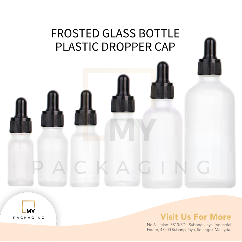 Frosted Round Glass Bottles With Dropper Cap – Belux Packaging